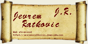 Jevrem Ratković vizit kartica